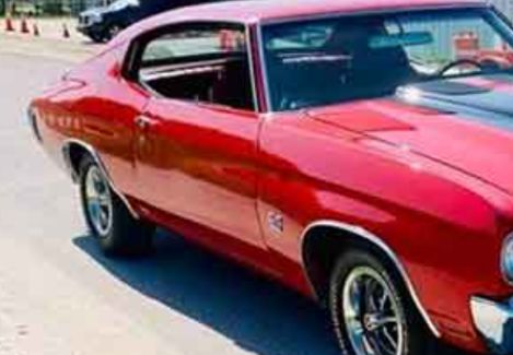 Red Chevelle classic muscle car